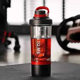 Шейкер CASNO KXN-1199 600 мл (+150 мл), Red/Black - мініатюра 2
