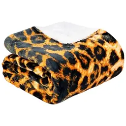 Плед Love You Sherpa Дикий Леопард двосторонній флісовий 150x200 см (ly9124)