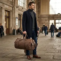 Сумка дорожня Grande Pelle 11045 коричнева - мініатюра 2