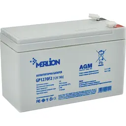 Акумулятор Merlion AGM 12V (12.8V/7Ah/89.6Wh) (GP1270F2) [158025]
