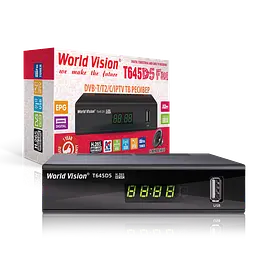 Ефірний Т2 ресивер, цифровий тюнер World Vision T645D5 - мініатюра 1