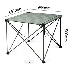 Стіл складаний Naturehike CNK2450JJ013 алюміній L (Сірий) - мініатюра 2
