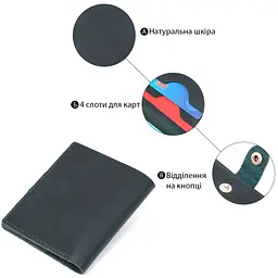 Компактне вінтажне портмоне Shvigel 16456 зелене - мініатюра 9