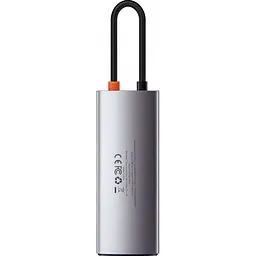 USB-хаб Baseus Metal Gleam Series 5 в 1 Multifunctional Gray [WKWG020013] [96294] - мініатюра 5