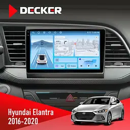 Штатна магнітола Hyundai Elantra 2016-2020 CAN Decker D9-010 6x128, DSP, 4G, 2K Decker (НФ-00004673)