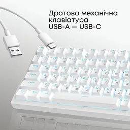 Клавіатура Ajazz AK820 Red Switch White (AK820-R-W) [163666] - мініатюра 7