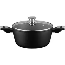 Каструля Ardesto зі скляною кришкою Gemini Bari 3.9л алюміній чорний kuh0014715