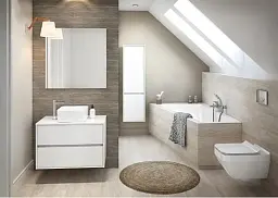 Раковина на стільницю Cersanit Crea квадратна 35 см K114-007 30412 - мініатюра 4