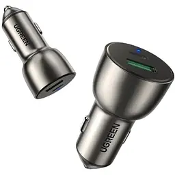 Зарядний пристрій Ugreen CD213 USB Type-C PD 3.0 + USB QC 3.0 52.5W (30+22.5) сірий - мініатюра 2