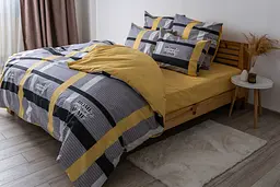 Комплект постільної білизни ТЕП Soft dreams Sunny Life двоспальний сірий з жовтим (2-03858_25875) - мініатюра 2