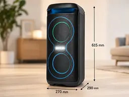 Портативна акустика ZXX-5505 / Переносна колонка LED-підсвічуванням USB / TF / FM / BT / AUX та мікрофоном / Bluetooth колонка - мініатюра 4