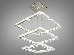 Світильник підвісний LED Diasha 8787-3A/810+650+490 165W, хром, сучасний стиль, регульована висота, пульт ДУ