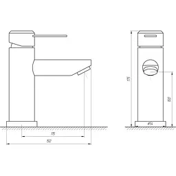 Змішувач для раковини Globus Lux WIEN SBT2-101 - мініатюра 4