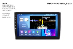 Штатна автомагнітола EasyGo M10-3-32-VSS_S QLED Skoda