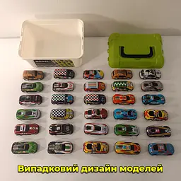 Комплект іграшкових машинок Cool Car Set з інерційним механізмом в боксі-контейнері з ручкою 30 шт. - мініатюра 3