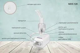 Компресорний компактний небулайзер MED-120 B.Well - мініатюра 9