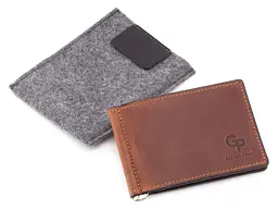 Чоловічий шкіряний затискач для грошей GRANDE PELLE 12х8х1 см acs0024461 - мініатюра 5