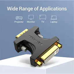 Перехідник Vention VGA Male to DVI Female Black (DDDB0) - мініатюра 4