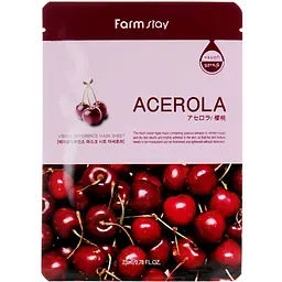 Увлажняющая тканевая маска для лица FarmStay Visible Difference Acerola Mask Sheet с экстрактом ацеролы 23 мл