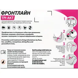 Краплі Boehringer Ingelheim Frontline Tri-Act від бліх та кліщів для собак 20-40 кг 12 мл (3 шт. х 4 мл) (159914) - мініатюра 3