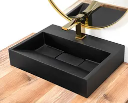 Умивальник Rea Goya 37x50 black mat (REA-U8778), Матова - мініатюра 4