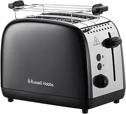 Тостер Colours Plus 1600Вт, підігрів, розморожування, метал., чорний Russell Hobbs kuh0014874