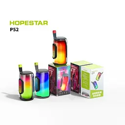 Колонка bluetooth Hopestar P52 LED чорний - мініатюра 2