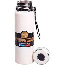 Термос Vacuum Sports 1 л з датчиком температури та ситечком, білий Yiwu HP-14-30W - мініатюра 2