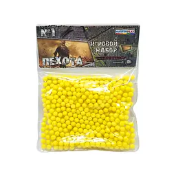 Пластикові кульки (кульки) для дитячої зброї Colorplast 1-153, 6 мм 500 шт Жовтий