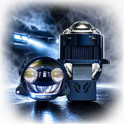 Автомобільні BI-LED лінзи D3" дюйма D76 мм A7 65 / 75Вт 5500К 2 шт. - мініатюра 3