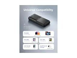 Зовнішній акумулятор (Power Bank) VIYISI G3015 30000mAh 22,5W (X001XFVS1J) чорний - мініатюра 6