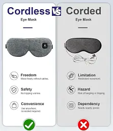 Бездротова маска для очей Cordless Heated Eye Mask AM-HE720 з підігрівом для теплотерапії - мініатюра 3