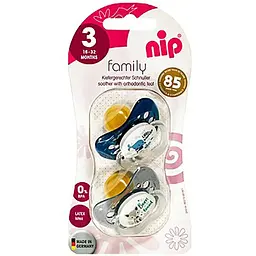 Пустушка Nip Моя сім'я №3 кит/вовк 2 шт. (38681-51) - мініатюра 2