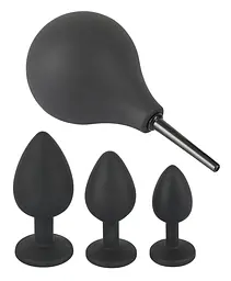 Набір для анальної стимуляції Orion Black Velvets Anal Kit 4 шт. (чорний) - мініатюра 2