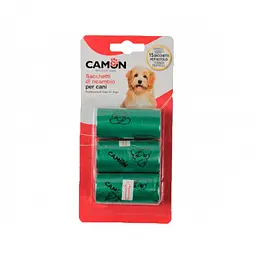 Пакети для собачих фекалій під брелок-диспенсер Camon (3 рулони x 15 шт.) (B523/Q)