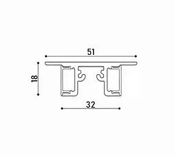 LED профіль накладний з розсіювачем PC 2 м Kloodi KLP5018 2 - мініатюра 2
