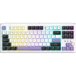 Клавіатура MageGee SKY 87 RGB Wireless Ivory White Switch Ice Purple (6971969728486-UA) [164308]