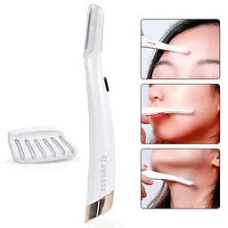 Портативний тріммер-епілятор для обличчя від батарейок Flawless Dermaplane • Тріммер для брів із підсвічуванням - мініатюра 4