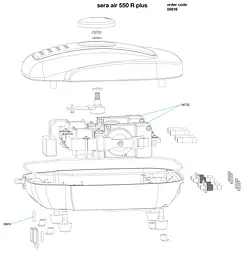 Компресор для акваріума Sera Air 550 R Plus 550 л/год plus 08816 - мініатюра 2