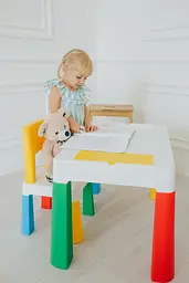 Комплект Poppet Столик Color Yellow 5 в 1 + Стілець + Подушка на стілець + Набір фломастерів (PP-002Y-G) - мініатюра 8