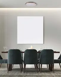Люстра із пультом світлодіодна, стельовий світильник Goldlux 331878 Grazyna LED 1x48W 3000K/4000K/6000K 5300Lm IP44 сіра - мініатюра 2