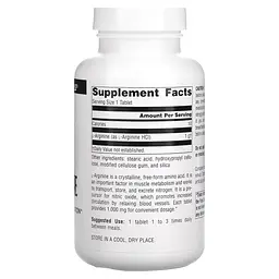 Аргінін Source Naturals L-Arginine 1000 мг 100 таб - мініатюра 2
