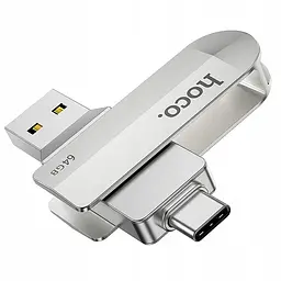 Подвійний флеш - накопичувач 2 інтерфейси Hoco UD10 64GB USB 3.2 + Type-C - мініатюра 2