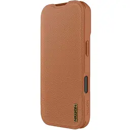 Шкіряний чохол-книжка Nillkin Qin Pro Camshield для Apple iPhone 17 (6.3) Brown - мініатюра 2