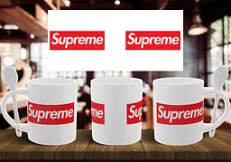 Чашка "Supreme" 330 мл Біла з ложкою