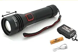 Ручний ліхтар BL-P02-P50 zoom + Type-C + 18650 (2xAAA) 4 режими - мініатюра 3