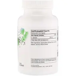 Тирозин Thorne Research L-Tyrosine 90 капсул - мініатюра 2