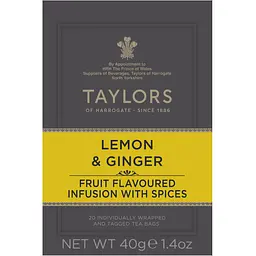 Смесь травяная Taylors of Harrogate Lemon & Ginger Лимон-имбирь 20х2.5 г