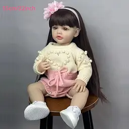 Реалістична Кукла Реборн 55 см повністю вінілова Doll Reborn Baby К0100215 - мініатюра 2
