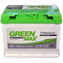 Автомобільний акумулятор GREEN POWER MAX 6СТ-62Ah АзЕ 600A (EN) - мініатюра 2